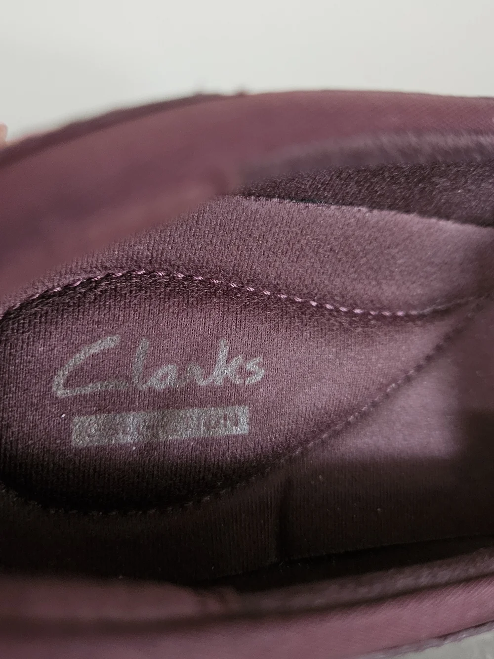 Clarks Women's Mary Jane Flats in Burgundy - Picture 7 of 12